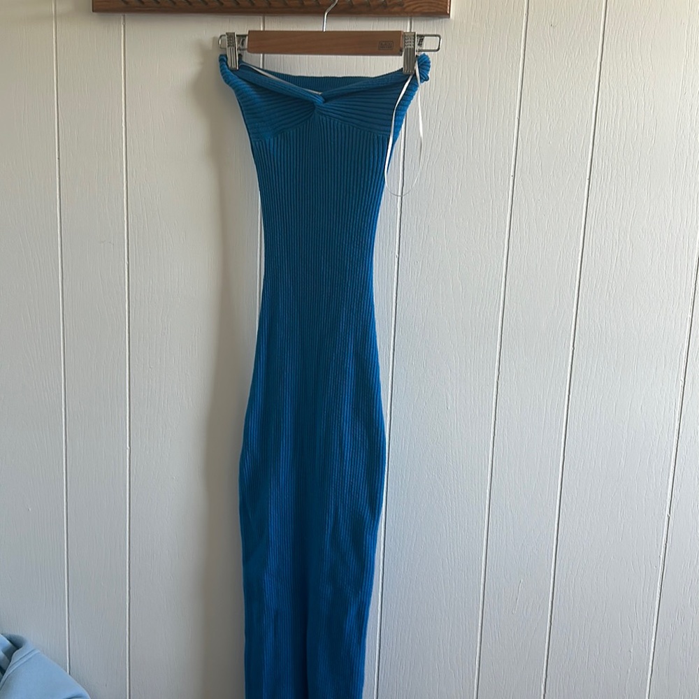 Hello Molly- Blue Bodycon Maxi Dress